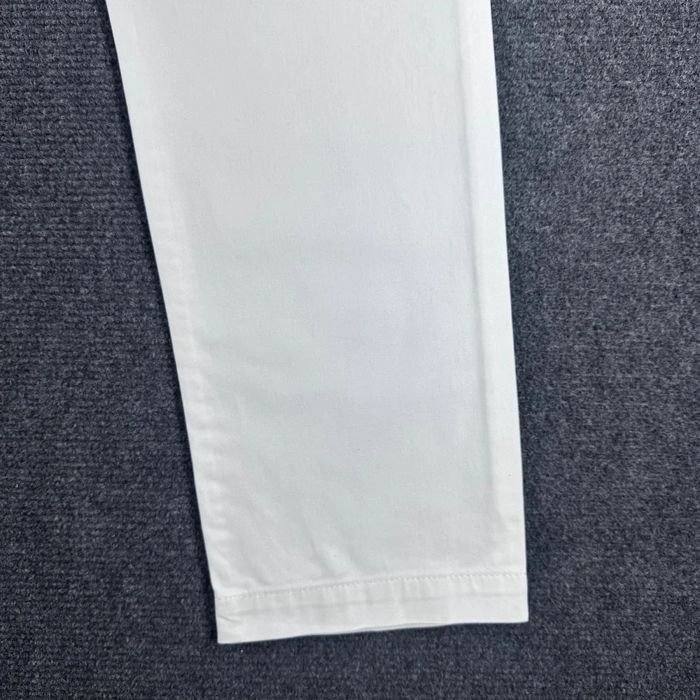 Banana Republic Fulton Skinny Pants Mens 33x30 White Chino Trousers Stretch